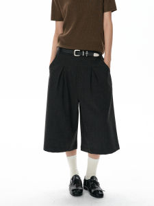 A PUEE | Vintage Pleated Cleanfit Business Casual Shorts