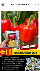 Booster Tanaman Paprika / Pupuk Booster Hayati Khusus Tanaman Paprika