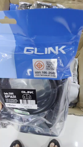 GLINK สายAC POWER มอก. คุณภาพสูง หนาพิเศษ 3x2.5mm-ความยาว 1/2 เมตร 16A ~ 3600W (สายไฟเบอร์ 2.5mm²) หัวC13 GP1631