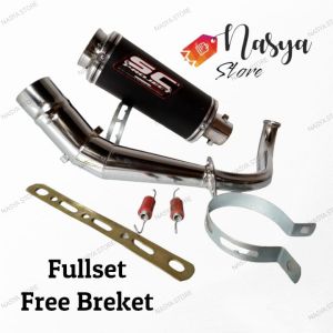 Knalpot SC Project Hitam Motor Beat F1Scoopy F1Vario F1Mio SportySmileM3 Z J Gear Fino