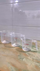 Bộ 3 Ca Nhựa Đong Định Lượng 250 - 500 - 1000ml Việt Nhật Cao Cấp Ca Có Chia Vạch Pha Chế Tiện Dụng