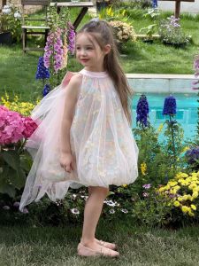 Sleeveless Tulle Dress for Girls Summer Princess Style