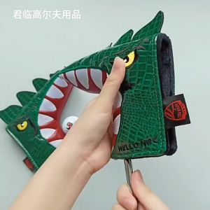 ปลอกหุ้มหัวไม้กอล์ฟ PUTTER L ลายจระเข้สีเขียว (CVB007) Cover Putter L Crocodile กันน้ำ ทนแดดได้ดี