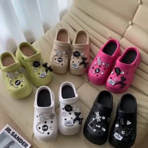 (ของมาแล้วค่ะทุกสี/ไซส์) E8899 รองเท้าหัวโต รองเท้าผู้หญิงแฟชั่น ส้นสูง หนา 7 ซม พื้นนิ่ม ใส่สบาย พร้อมตัวติด EVA LINK-3