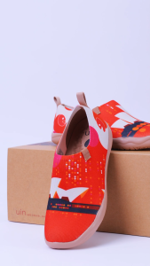 UIN Toledo I Womens Art travel shoes Canvas Fashion Colorful Retro Loafer lightweight Slip on-Opera House