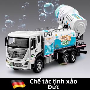 HUPINXIAN | Xe Đồ Chơi Điện Phát Sáng Bắn Bong Bóng