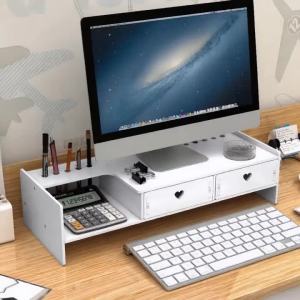 Computer Elevated Stand Desktop Monitor Stand Office Supplies Drawer Storage Box Elevated Base Desktop Storage Rack