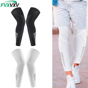 1Pair Sports Compression UV Long Leg Sleeves for Running Basketball Football Cycling and Other Sports for Men Women Youth