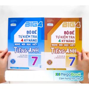 Sách Combo Big 4 bộ đề tự kiểm tra 4 kỹ năng Nghe - Nói - Đọc - Viết tiếng Anh (cơ bản và nâng cao) lớp 7 (2 Tập) (Globa
