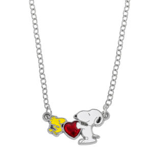 Bandai | Snoopy zircon oil drop pendant necklace trendy item best friend couple sweater chain jewelry accessories