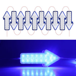 10 Chiếc Đa Năng Mũi Tên LED Cảnh Báo Đèn Tín Hiệu Mô Đun Độ Sáng Cao DC 12V/24V Bên Cột Mốc Đèn Đêm Đèn Hậu Cho Xe An Toàn