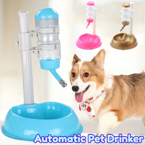 Automatic Pet Dog Bowls Water Bottles Universal Feeder Liftable Bowl Dispenser Puppy Products