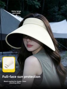 Cgediao | Sun Protection Hat with Air Top Circumferential Design UV Protection Big Brim Full Face Shade