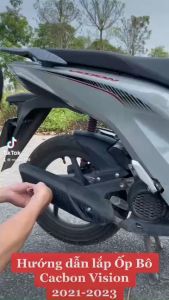 Ốp bô Vision 2023 Cacbon và Xi Bảo Vệ Xe Honda vision 2021 2022 Chống Trầy Xước Va Đập chính hãng Artistar