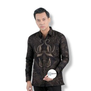 Kemeja Batik Pria Lengan Panjang Size M L XL XXL