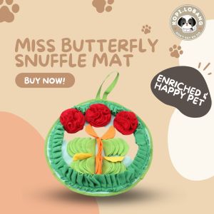 ✅[SG] MISS BUTTERFLY SNUFFLE MAT ★ Nosework Training ★ FREE Enrichment e-Guide Worth $7 ★ Pet Enrichment ★ SG Stock ★ Kopi Lobang