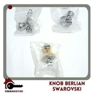 Knob Handle Tarikan Lemari Laci Crystal Kaca Berlian Swarovski Kaje GP/chrome