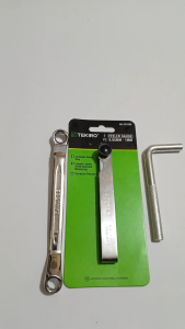 Paket Kunci Stel Klep 3 Pcs Tekiro - Alat Ukur Celah Klep Tekiro 13 Baldes Feeler Gauge + Kunci Ring 8 x 9 mm + Kunci L Stelan Klep / alat setting klep motor
