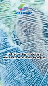 Kleensafe Window Squeegee Smudge Free Streak Free Stainless Handle With Rubber Grip Windows Squeegee - Window Glass Cleaner Wiper Windshield Shower Door Squeegee