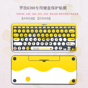 Logitech K380 Wireless Bluetooth Keyboard Sticker Cute Cartoon Protective Film for Notebook Colorful Decal Simple Style
