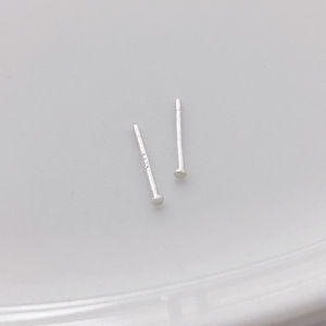 S925 Pure Silver Handmade DIY Earring Materials with Flat Head Pearl Disc for Stick-On Pearl Ear Support