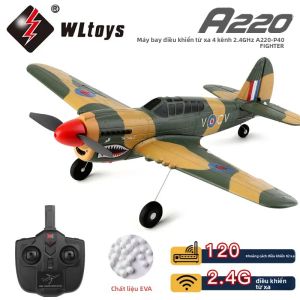 Máy Bay Điều Khiển Từ Xa WLtoys A220 2.4G 6 Cánh Quạt Mô Hình Bay Nhào Lộn Điện Bay Lượn - Đồ Chơi Trong Nhà Ngoài Trời Dành Cho Người Mới Bắt Đầu Với Thời Gian Bay 10-20 Phút
