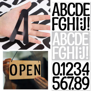 3 Sheets Big 4 Inch Letter Stickers Alphabet Number Stickers Vinyl Stickers for Poster Bulletin Boards Mailbox Home Decor