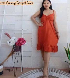 DRESS GUNUNG MIDI DRESS WANITA DEWASA