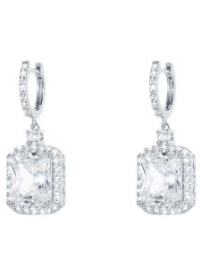 Zhaolu Fashion Silver 925 Winter Summer Womens Earrings Sugar Gemstone Studs Stylish Trendy Jewelry Pair Fresh Outfit