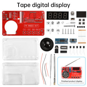 Aideepen | DIY FM Radio Electronic Kit 50-108MHz Adjustable IC RDA5807 with LED Digital Display DIY Soldering Kit 3W Speaker Dual Power
