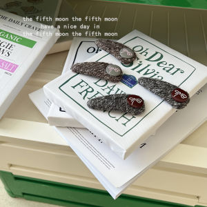 the Fifth Moon Soft Butterfly Knot Hair Clip Shares Woolen Texture Side Clip Atmosphere Sense Hair Clip for Messy Hair