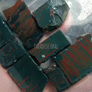 BATU ASLI Bahan Lempengan Akik Blood Stone Pancawarna Nogosui RANDOM