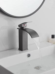 KORMES Luxury gold waterfall faucet for lavatory sink Stainless steel shower Bathroom hot and cold water 2 way connector