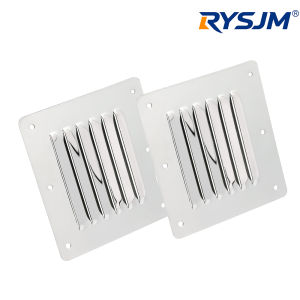 RYSJM | 1pair Stainless Steel Louvered Air Vent Grille Square Vent Cover for RV Camper Trailer Yacht Boat Marine Bathroom Accessories