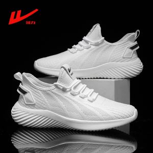 Lightweight Breathable Anti-Odor Mens Summer Work Running Shoes Hollow out Mesh Soft Bottom Stand for Long Time Shoes