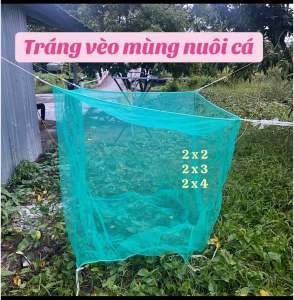 Vèo nuôi cá nuôi ốc mắt lưới 4li có nắp đậy kích thướt có 2 x 4m - 2 x 3m - 2 x 2m Mùng nuôi cá Tráng nuôi cá
