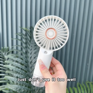Handheld Spray Fan High Airflow Long Battery Life Portable Mini Fan USB Rechargeable Desktop Fan