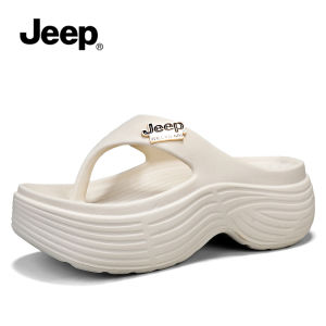 จี๊ป | รองเท้าแตะส้นสูงพื้นหนาเพิ่มความสูงสำหรับผู้หญิงใส่ภายนอกช่วงฤดูหนาว