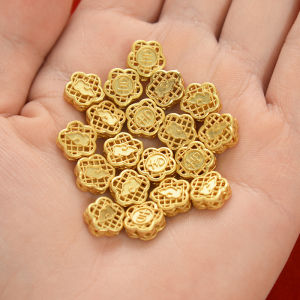 สร้อยข้อมือ DIY สีทองโบราณ ลูกปัดสีทอง ลูกปัดแยก ลูกปัดกั้น อุปกรณ์ทำเครื่องประดับ ชุบทอง ลูกปัดสีทองคงทน