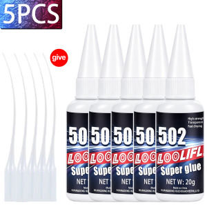 LOOLIFL | LOOLIFL 502 Super Glue Extra Strong Instant Adhesive Fast‑Drying Transparent High Strength For Metal Plastic Rubber Wood Ceramic