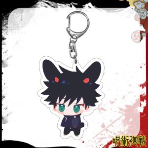 Bandai | Jujutsu Kaisen Animation Magic Acrylic 2D 5cm Keychain Set Cartoon Figure for Hanging School Book Decoration Birthday Gift