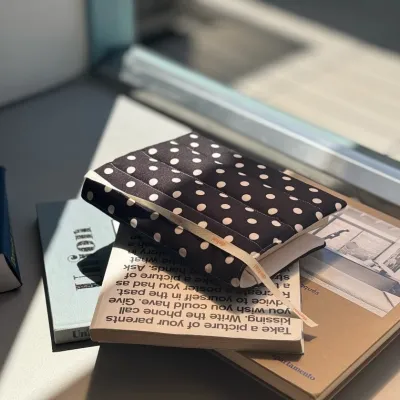 Fresh Small Dots Stripes Cotton Book Covers A5 Stitched Pure Cotton Cute Colorful Stripes Dopamine Book Sleeves Storage Case