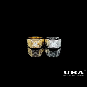 N1334 Nhẫn nam có lót lòng đính đá CZ cao cấp sáng lấp lánh UHA