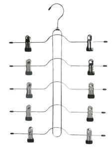 New Five-Layer Pants Hanger Multi-Layer Skirt Clip Short Skirt Short Pants Storage Clothes Hanger Metal Anti-Slip Underwear Hanger