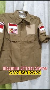 Kemeja PDL Tactical Army S - 5XL Logo UMMAT BONUS FREE 3 Emblem Patch Prepet Perekat Velkro