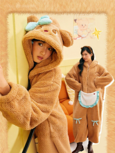 NAITANGPAI | Thick Fleece Cute Teddy Bear Onesie