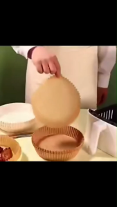 กระดาษรองหม้อทอด หม้อทอดไร้น้ำมัน แบบใช้แล้วทิ้ง (แพ็ค 50ชิ้น) หม้อทอดอากาศหม้อทอดไร้น้ำมันแผ่นรองหม้อทอดกระดาษดูดซับน้ำมัน