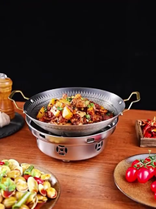 Home2U🏡 22/32/36/40cm Honeycomb Wok Stainless Steel with Golden Handle Nonstick Wok Frypot Kuali Hitam Kuali Tak Melekat Cooking Frying Pan