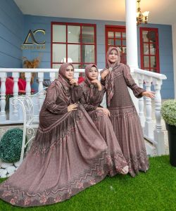Terbaru (13) ARUMI SERIES | Couple Sarimbit Serimbit Baju Gamis Syari Set Ibu dan Anak Arumi Couple By AC Original. Nazra Sha