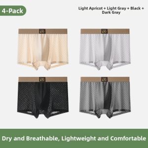 Yuzhaolin | Cool Silky Antibacterial Breathable Large Size Mens Briefs